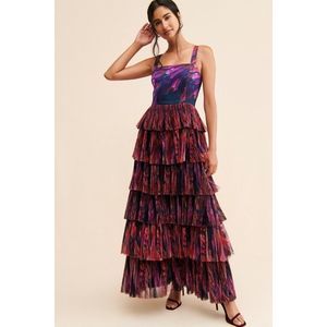 Anthropologie Hutch Mariah Tulle Tiered Dress